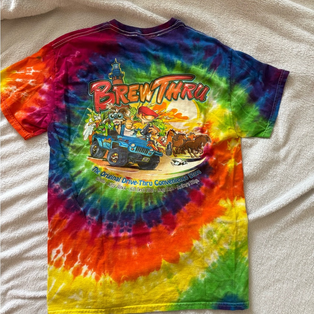 Colorful Tie-Dye Brew Thru T-Shirt